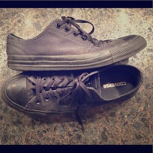 All Black Classic Converse Shoes